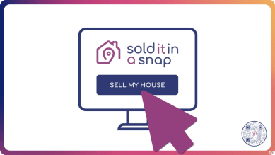 Computer screen graphic with Sold It In A Snap sell my house button