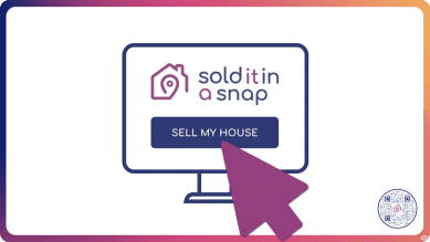 Computer screen graphic with Sold It In A Snap sell my house button